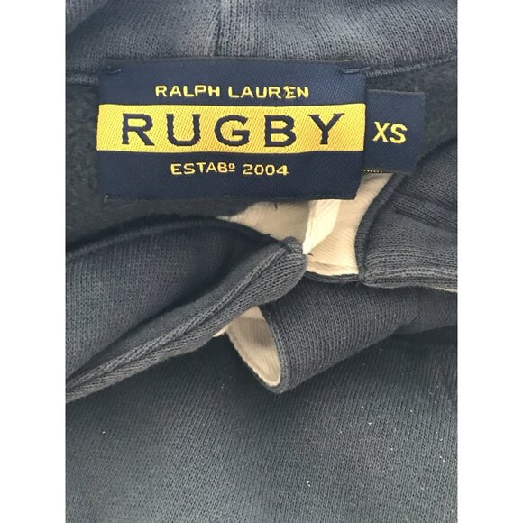 Ralph Lauren RUGBY Hoodie Sweatshirt Womens Size XS Blue Football Wings Y2K - Picture 5 of 6